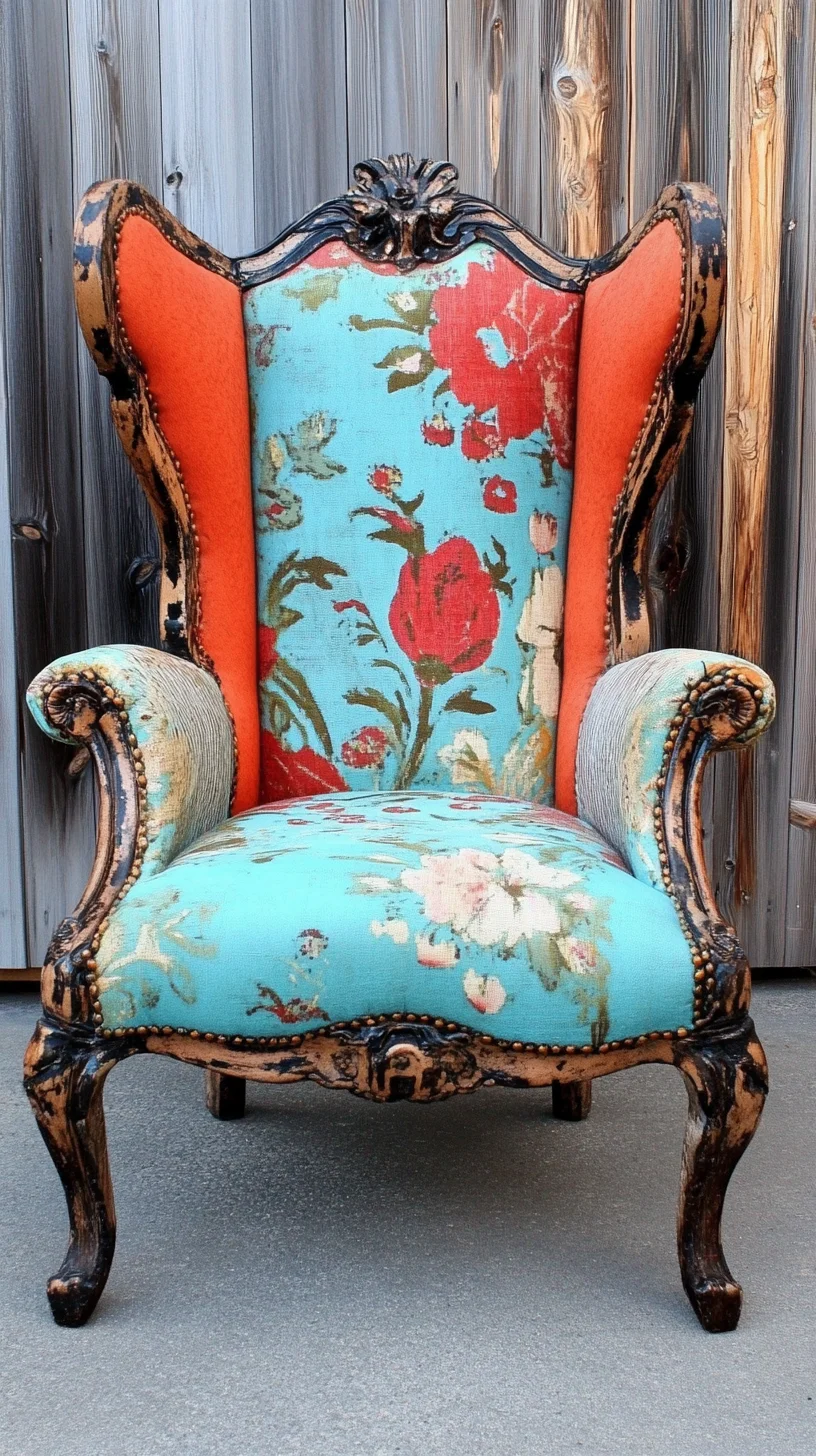 Bold Floral Elegance: Transform Your Space with Vintage Armchair Glam