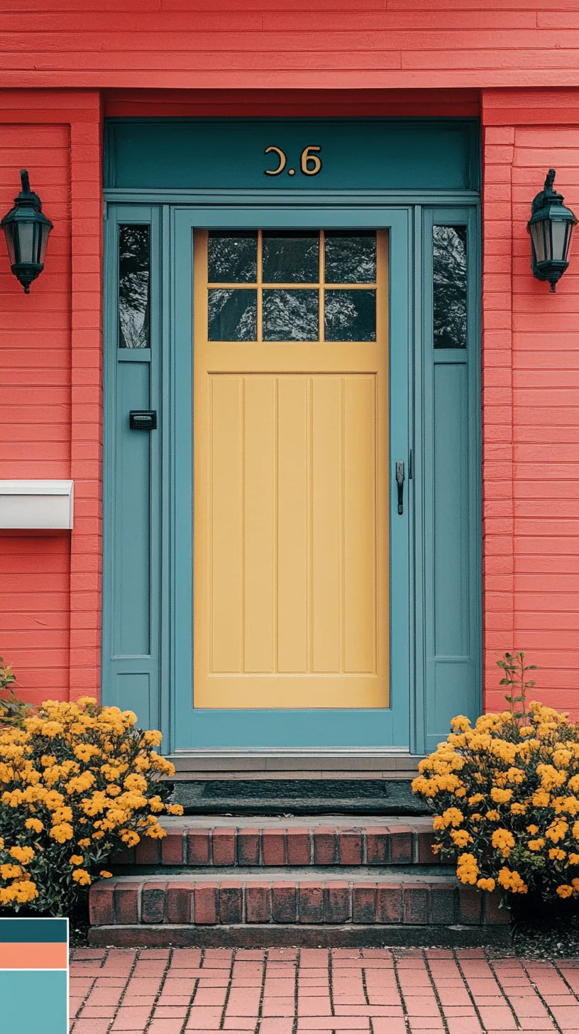 Bright and Bold: A Vibrant Two-Tone Door for Stunning Curb Appeal