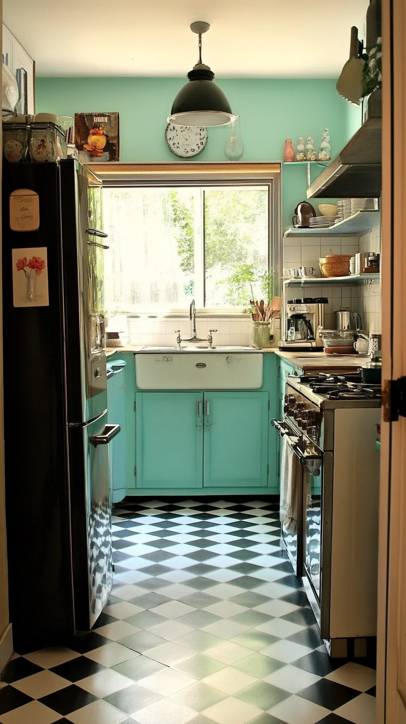 Charming Retro Kitchen: Embrace Vintage Vibes with a Modern Twist