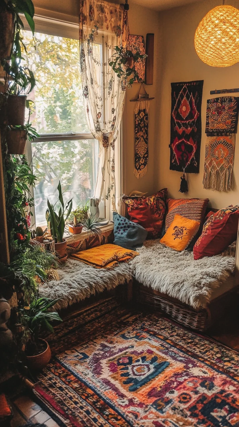 Cozy Bohemian Corner: Embrace a Warm and Inviting Vibe