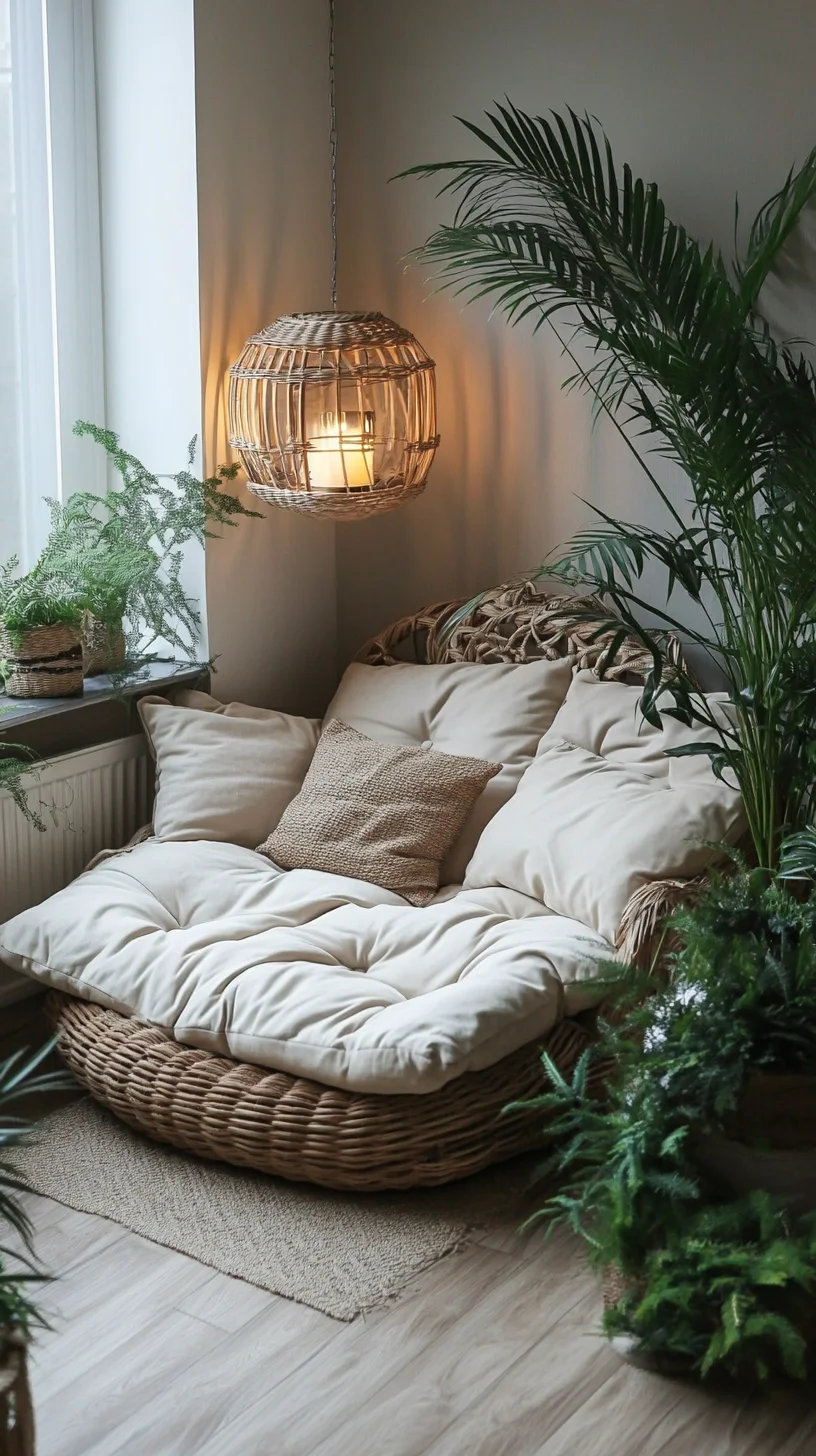 Cozy Bohemian Nook: Embrace Nature with a Chic, Inviting Atmosphere