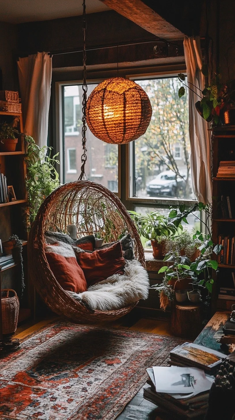 Cozy Bohemian Vibes: The Ultimate Hanging Chair for Relaxed Living Spaces