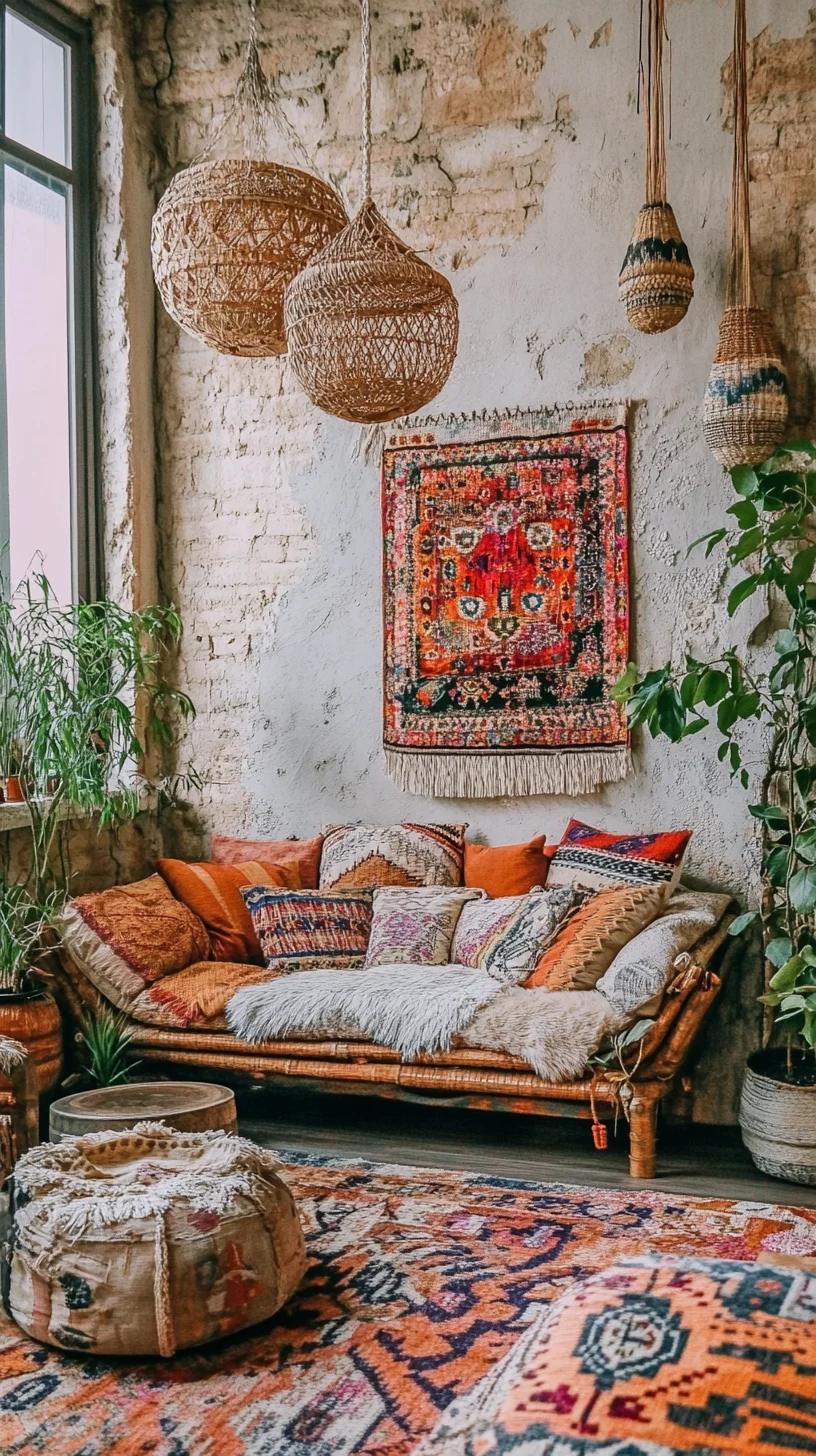 Cozy Bohemian Vibes: Transform Your Space with Earthy Textures and Vibrant Patterns