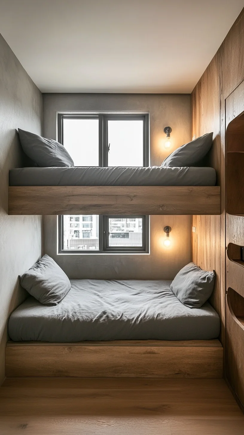 Cozy Bunk Bed Nook: Modern Design Meets Functional Comfort