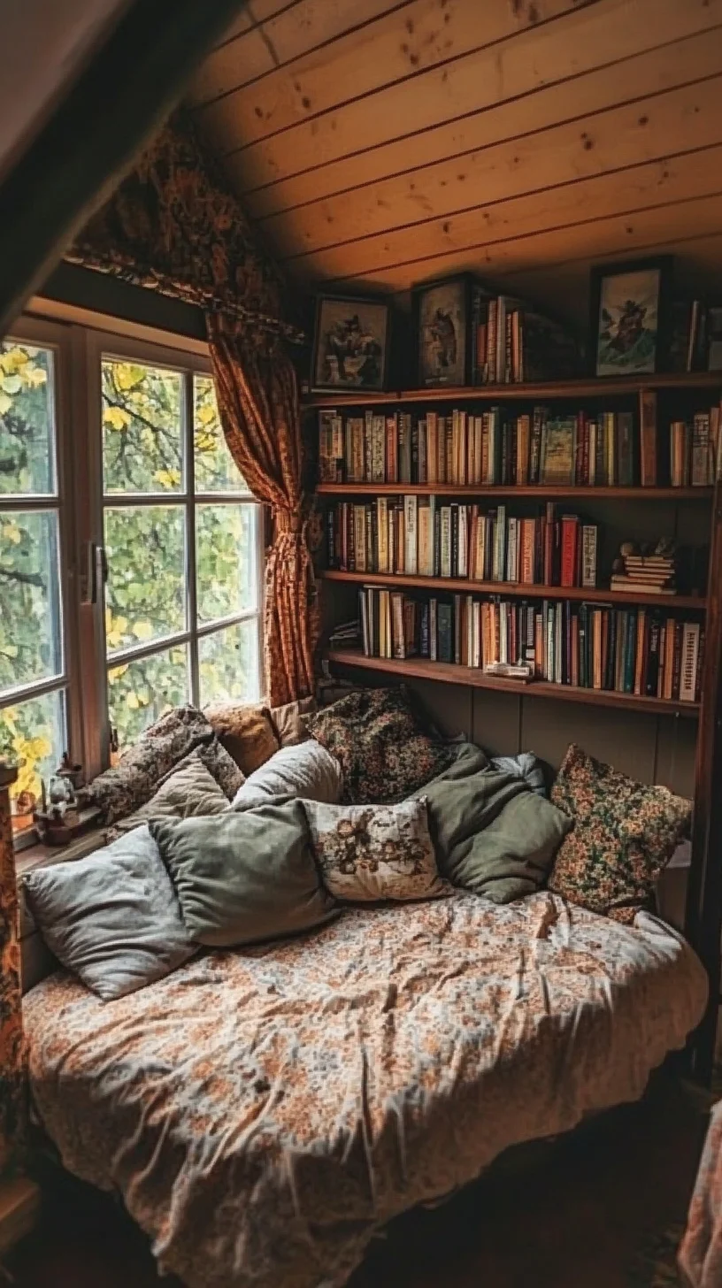 Cozy Cottage Vibes: A Tranquil Reading Nook with Floral Accents