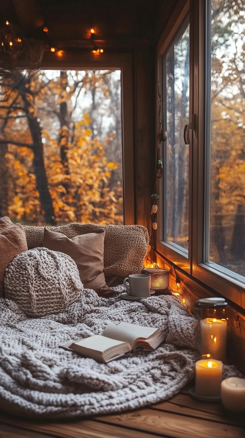 Cozy Fall Retreat: Embrace Warmth with Textured Layers and Ambient Lighting