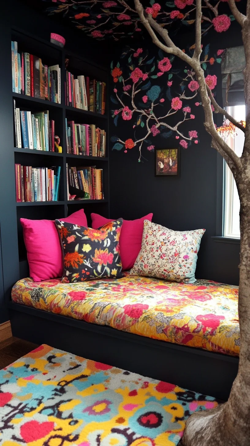 Cozy Floral Reading Nook: A Blooming Escape for Book Lovers