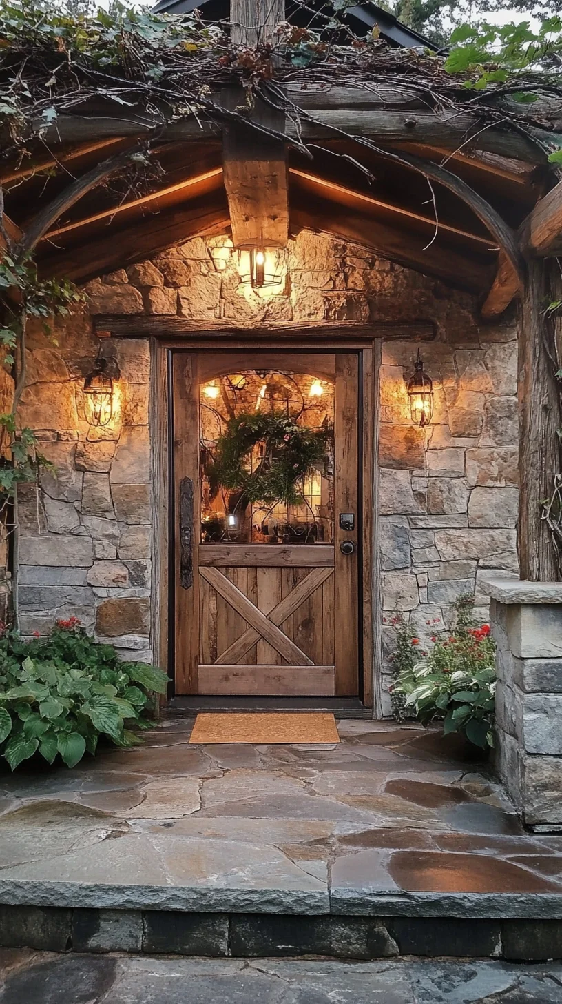 Cozy Rustic Elegance: Transform Your Entryway with Nature-Inspired Decor