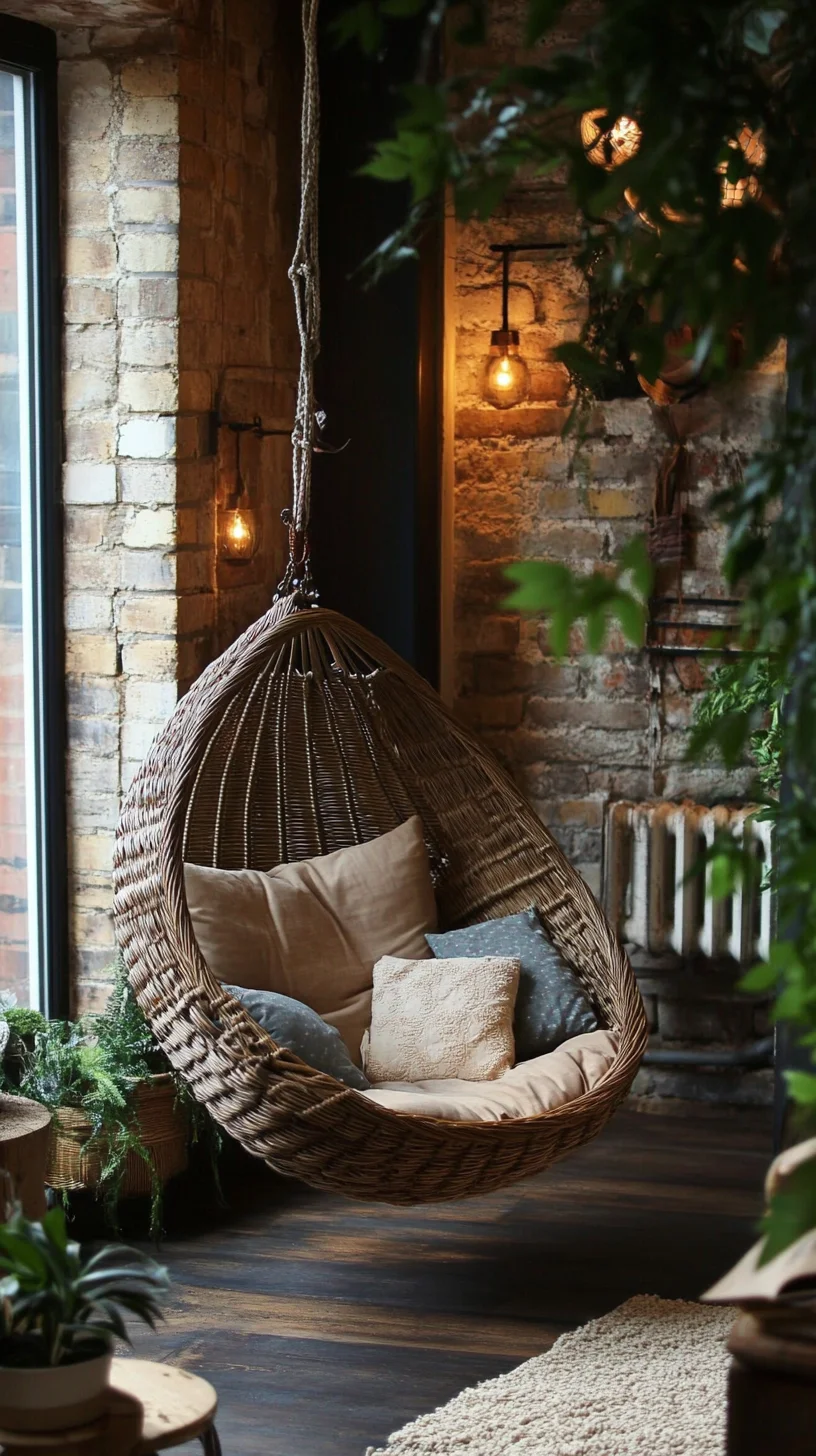 Cozy Up in Style: Embrace the Serenity of a Woven Hanging Chair