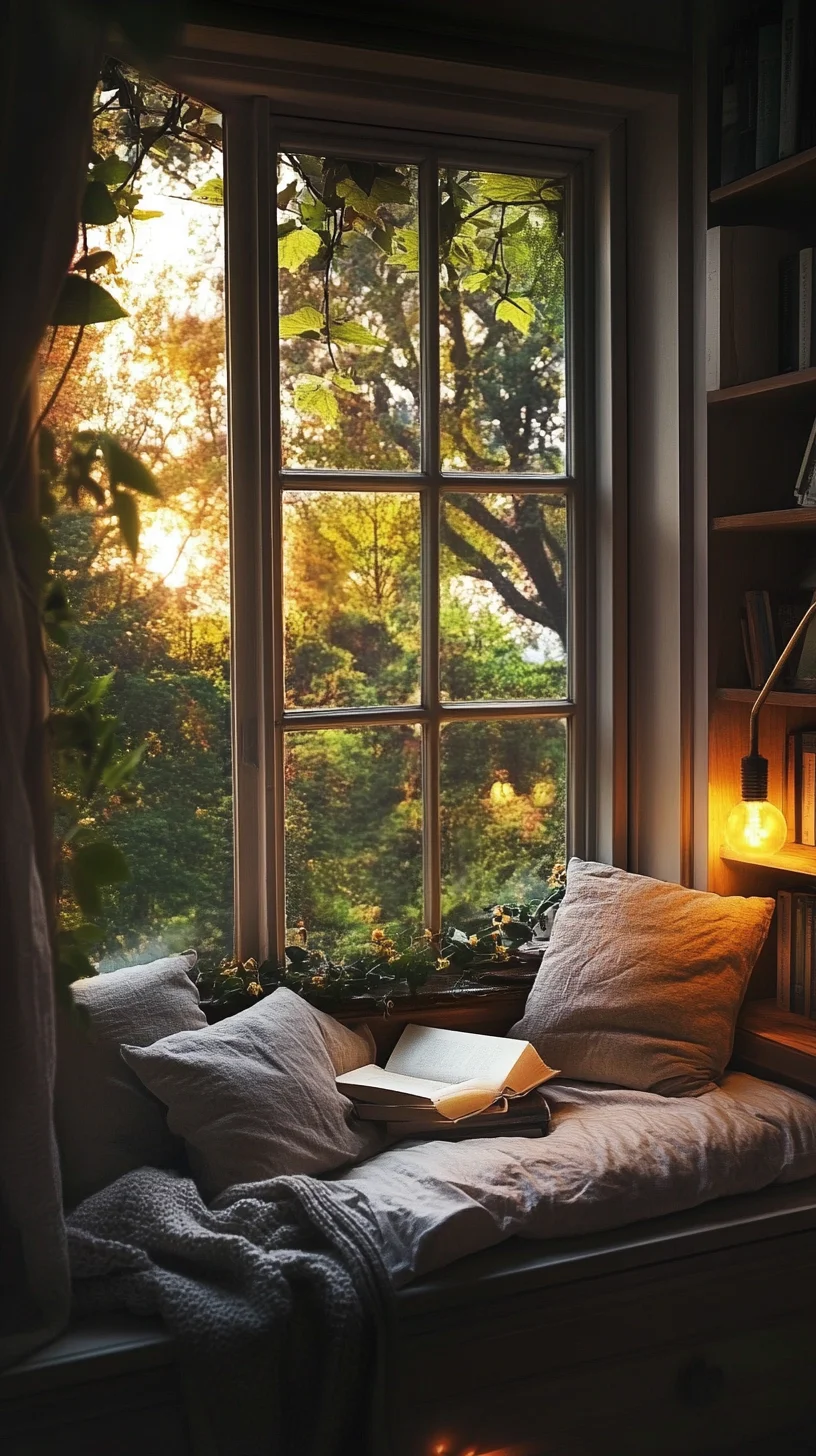 Cozy Window Nook: Embrace Nature with Elegant Comfort and Style