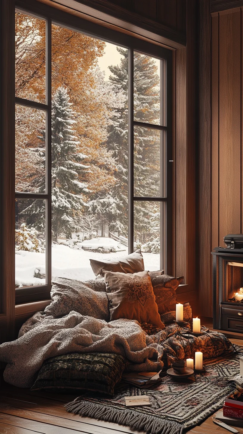 Cozy Winter Retreat: Embrace the Warmth of Earthy Textures and Soft Lighting