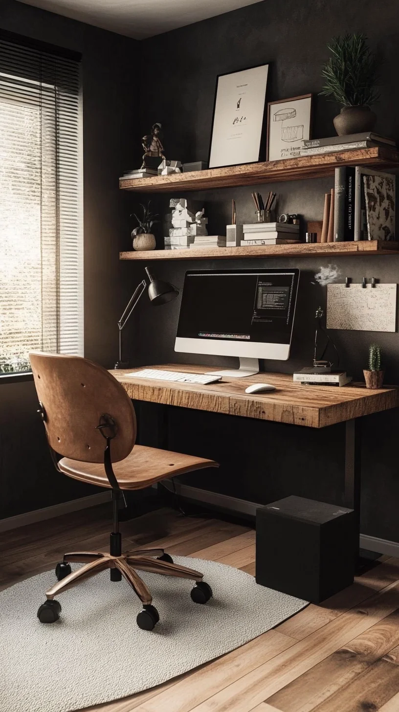 Create a Cozy and Chic Workspace with Modern Rustic Elements