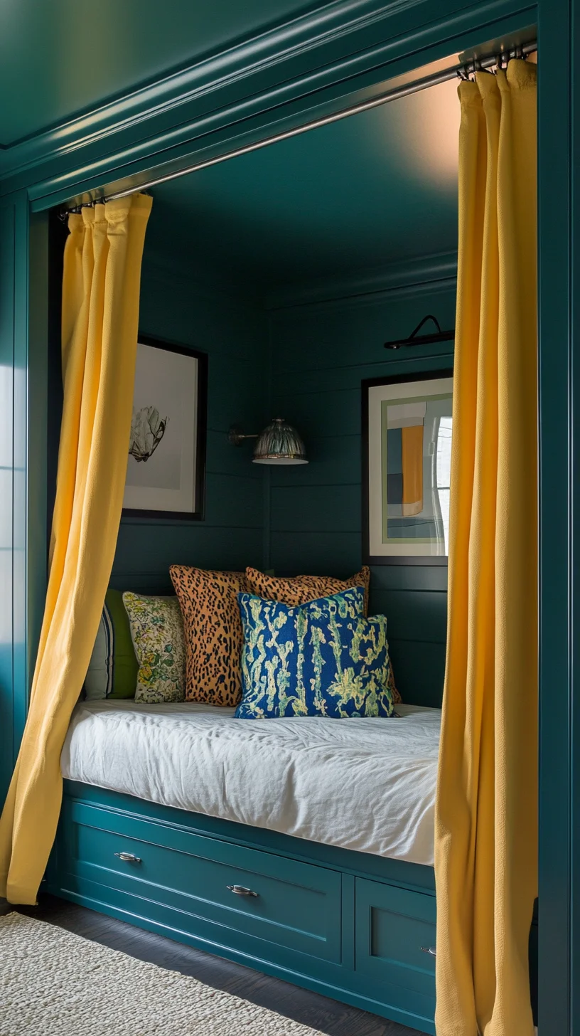 Create Your Cozy Retreat: A Chic Reading Nook with Bold Colors and Patterns