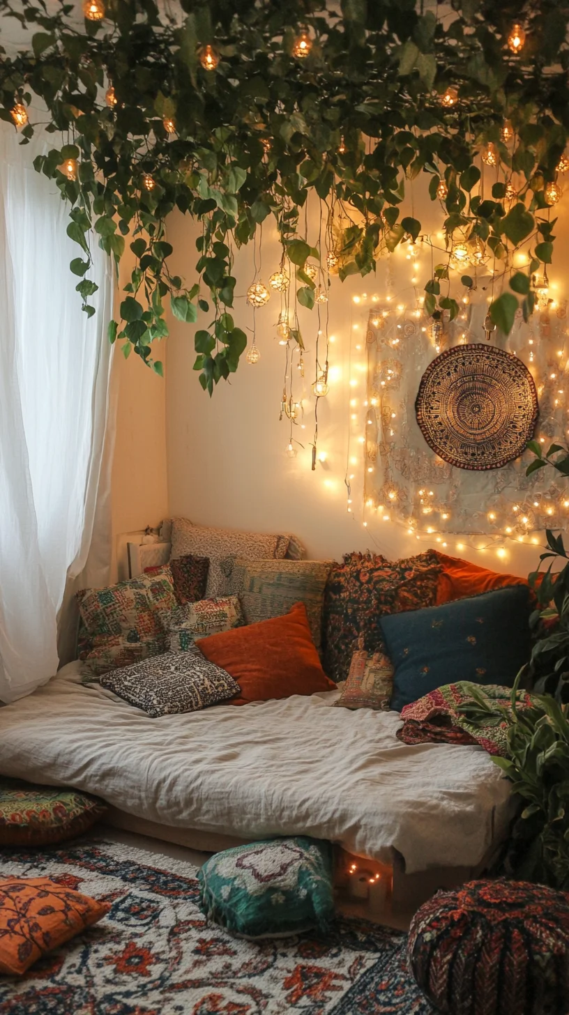 Create Your Dreamy Bohemian Sanctuary with Cozy Textiles and Nature-Inspired Decor