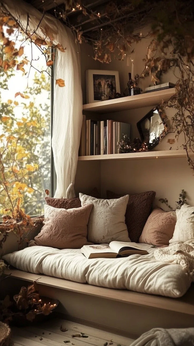 Dreamy Cozy Corner: Embrace Nature’s Warmth with Soft Textures and Earthy Hues