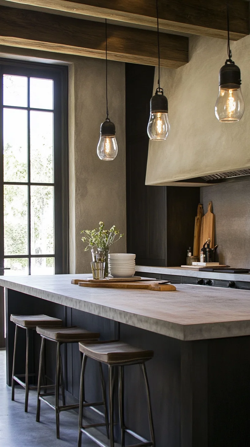 Effortlessly Chic Industrial Kitchen with Rustic Charm