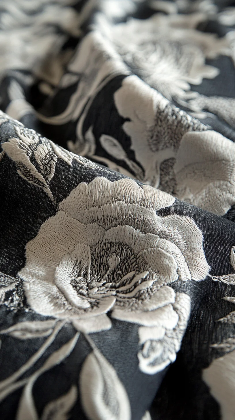 Elegant Embroidery: Elevate Your Style with Monochrome Floral Textures