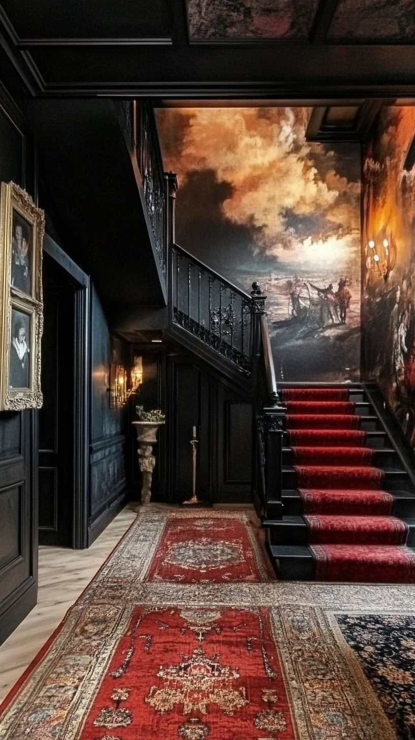 Elegant Gothic Charm: Transform Your Entryway with Timeless Dark Aesthetics