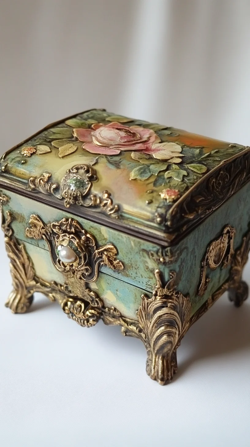 Elegant Vintage Treasures: Elevate Your Home Decor with This Antique-Style Jewelry Box