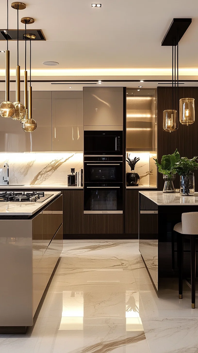 Elevate Your Culinary Space: Luxurious Modern Kitchen Design with Elegant Hues