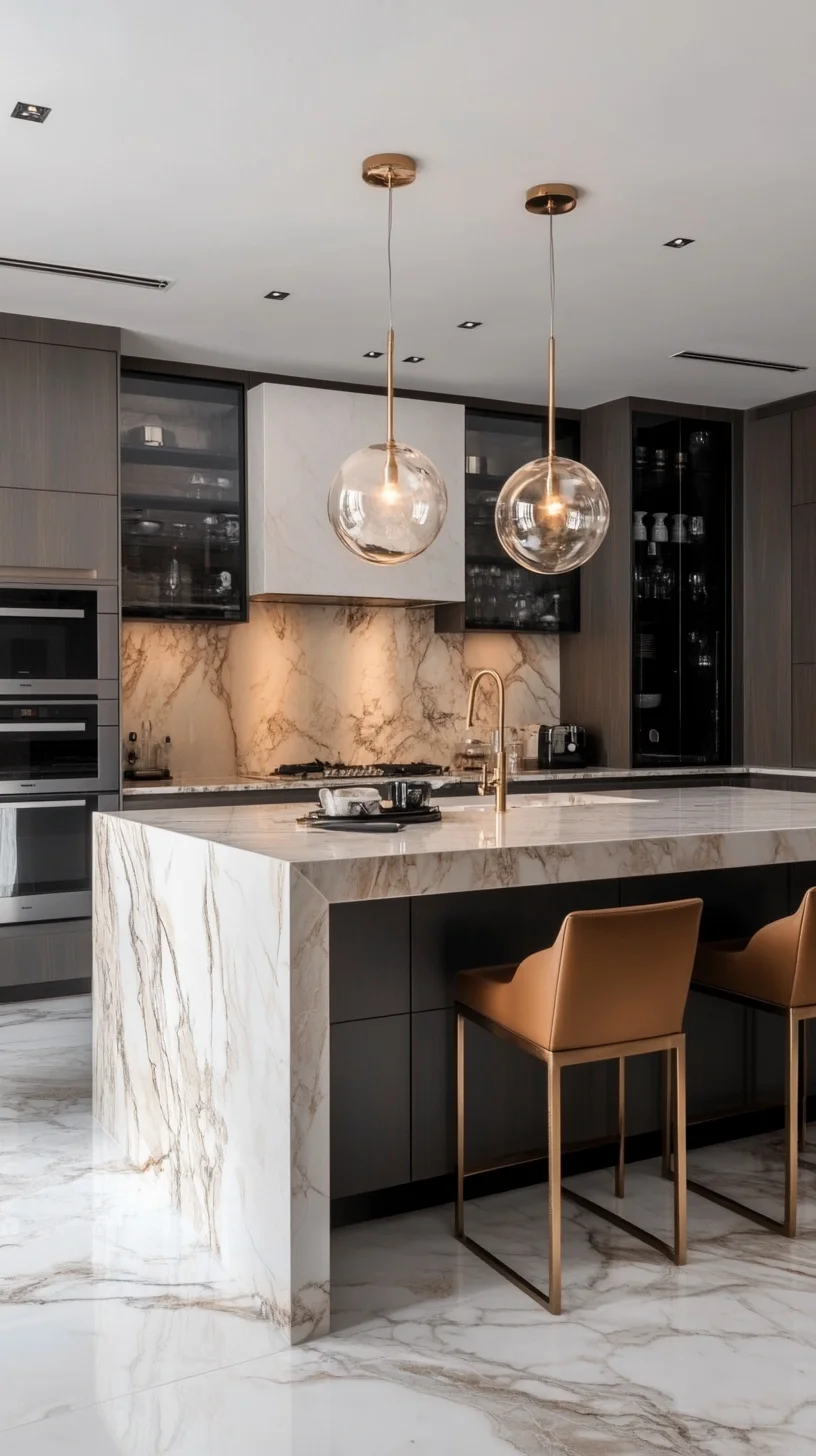 Elevate Your Culinary Space with Luxurious Marble and Sleek Modern Design