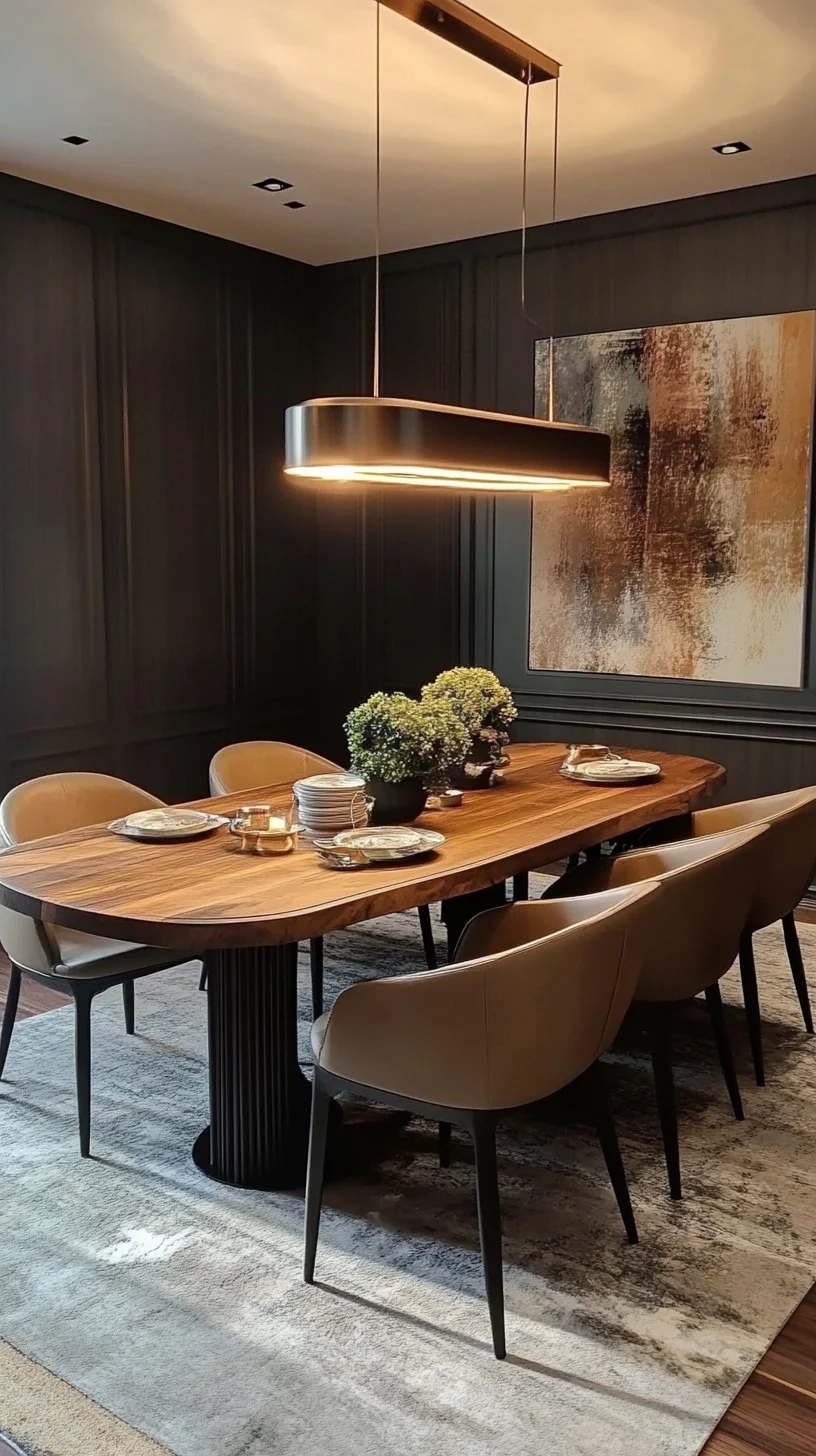 Elevate Your Dining Experience with This Chic Modern Rustic Dining Room Design