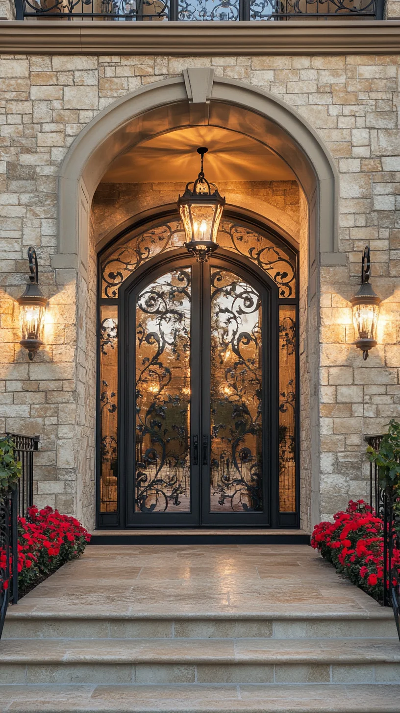 Elevate Your Entrance: Stunning Double Door Designs with Elegant Ironwork