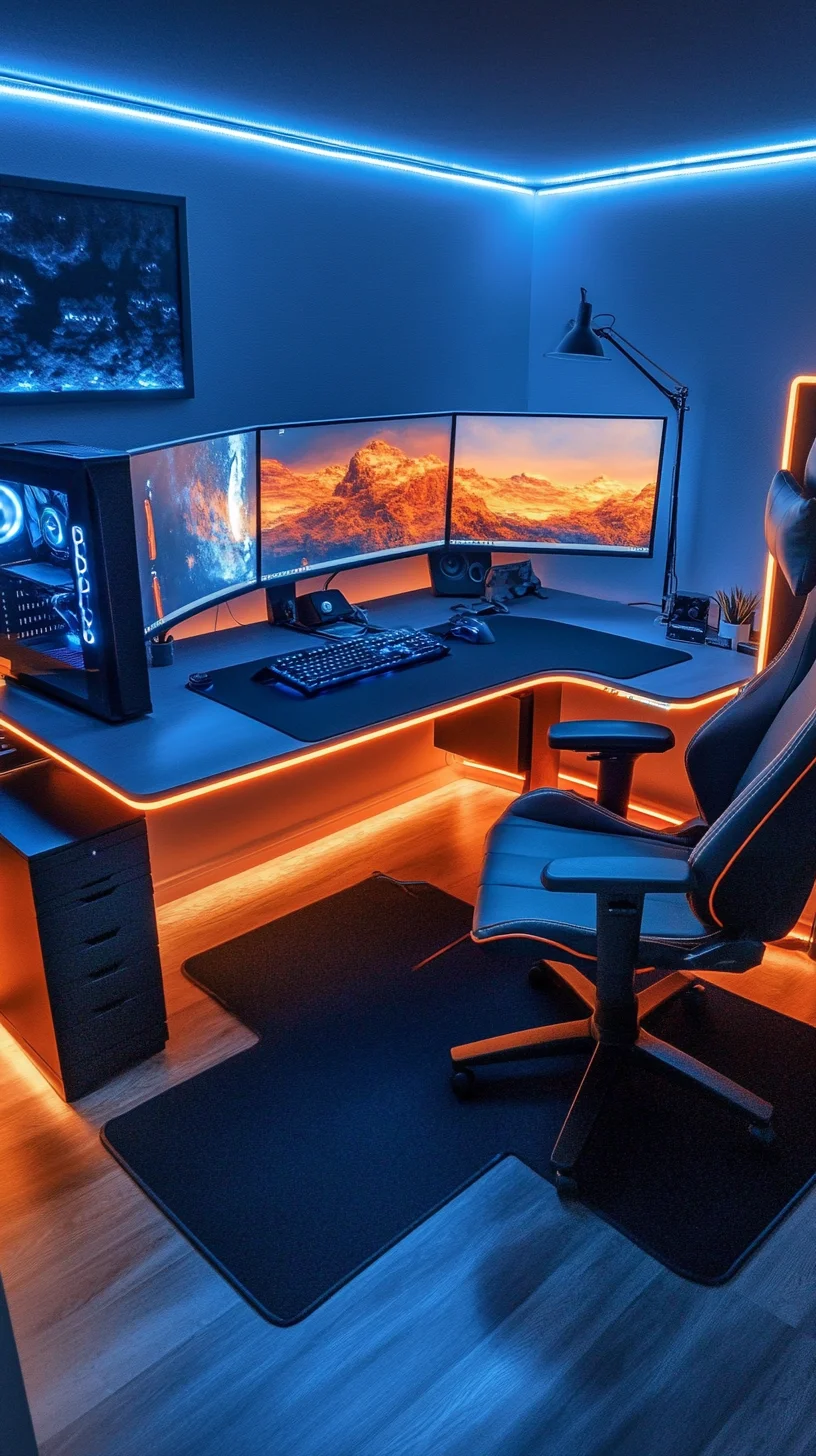 Elevate Your Gaming Experience with a Futuristic LED Desk Setup