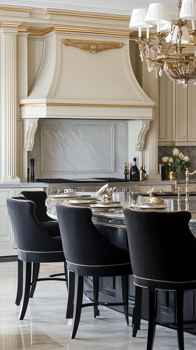 Elevate Your Kitchen Aesthetic with Luxurious Black and Gold Accents