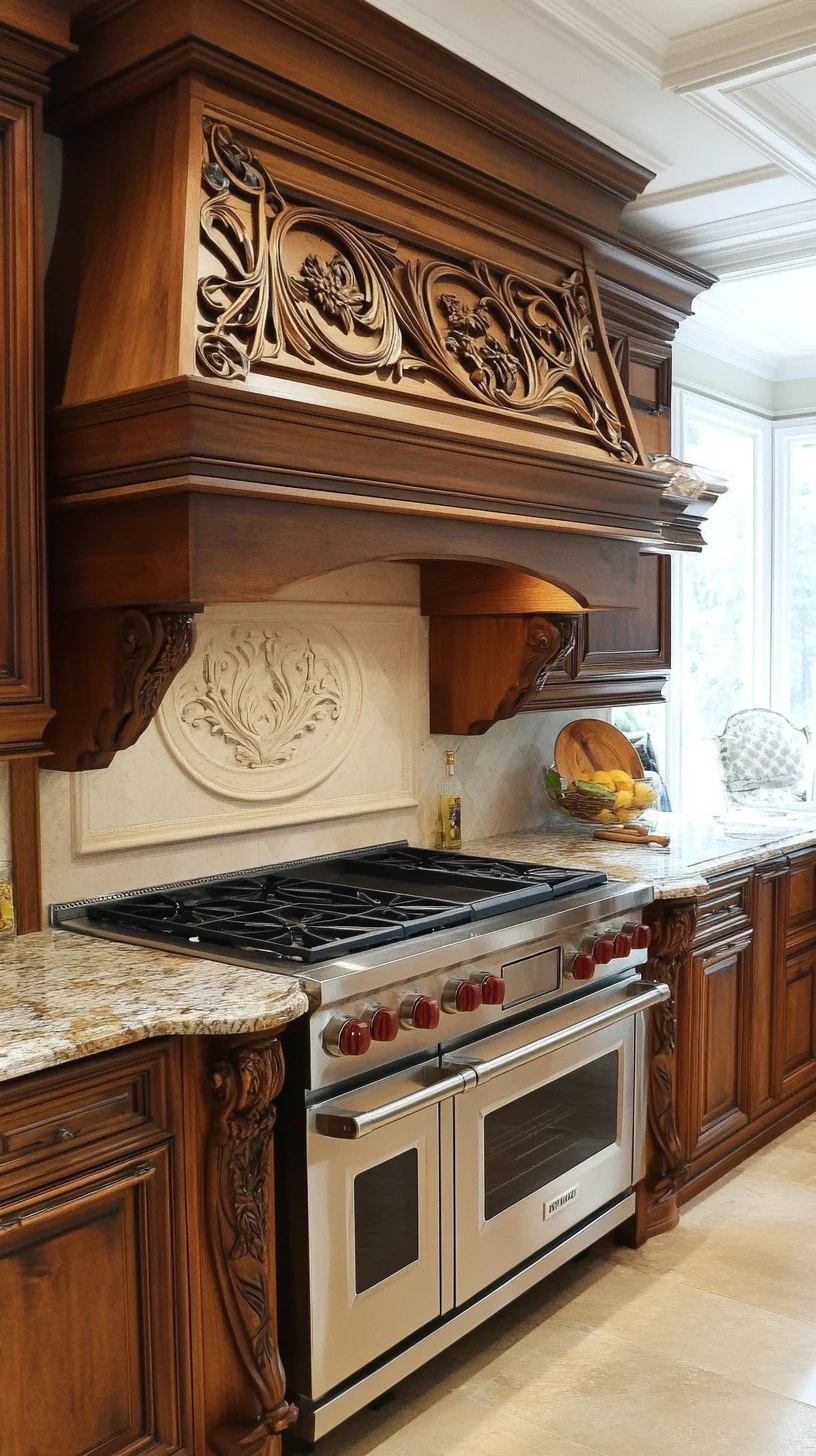 Elevate Your Kitchen with Exquisite Wood Carvings and Elegant Design