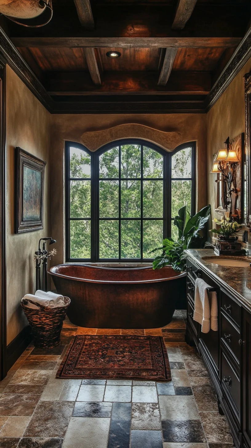 Elevate Your Space: Embrace Rustic Elegance with a Vintage Copper Bathtub