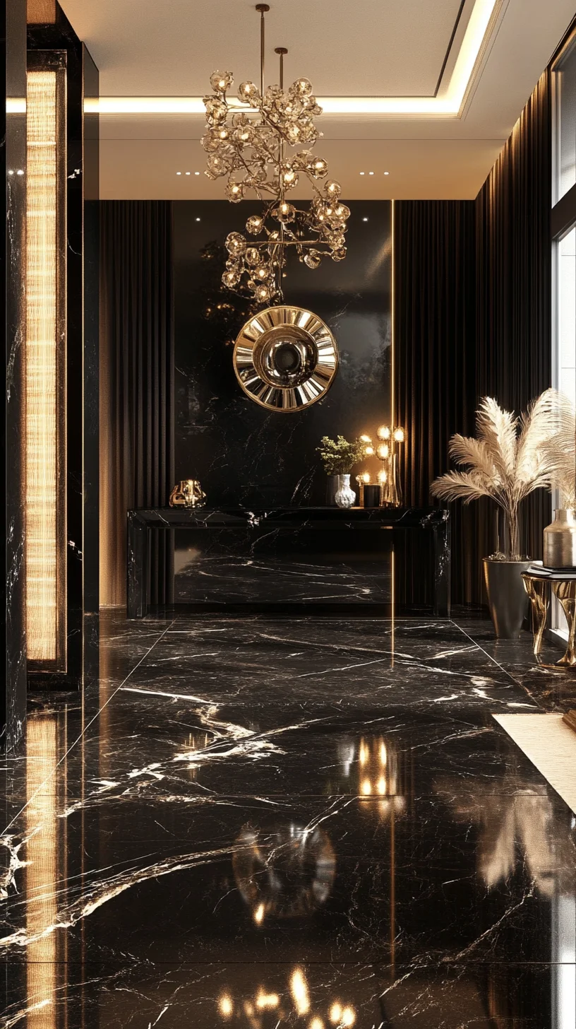 Elevate Your Space: Luxurious Black Marble Elegance for Modern Interiors