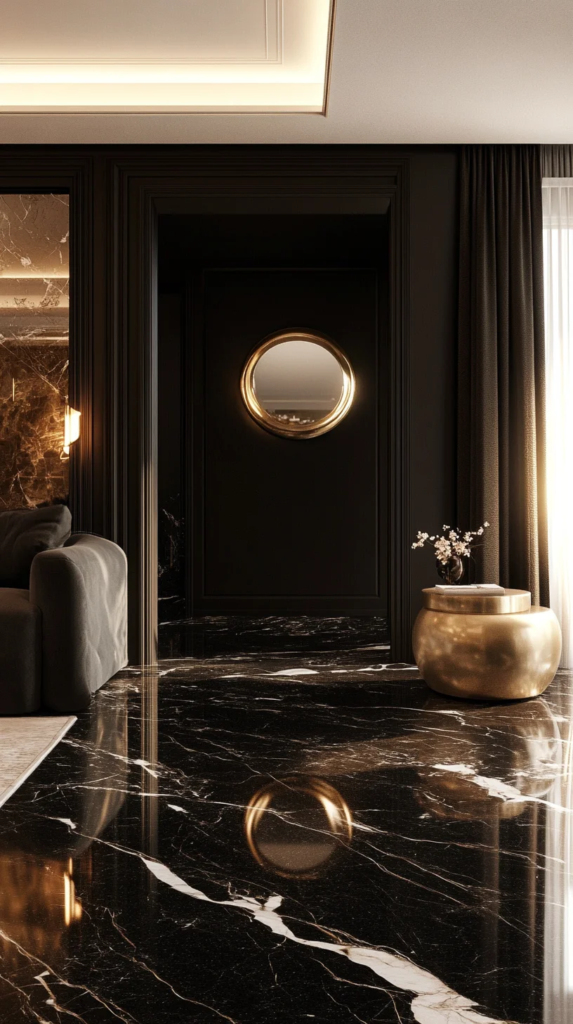 Elevate Your Space: Luxurious Black Marble Elegance in Modern Interiors