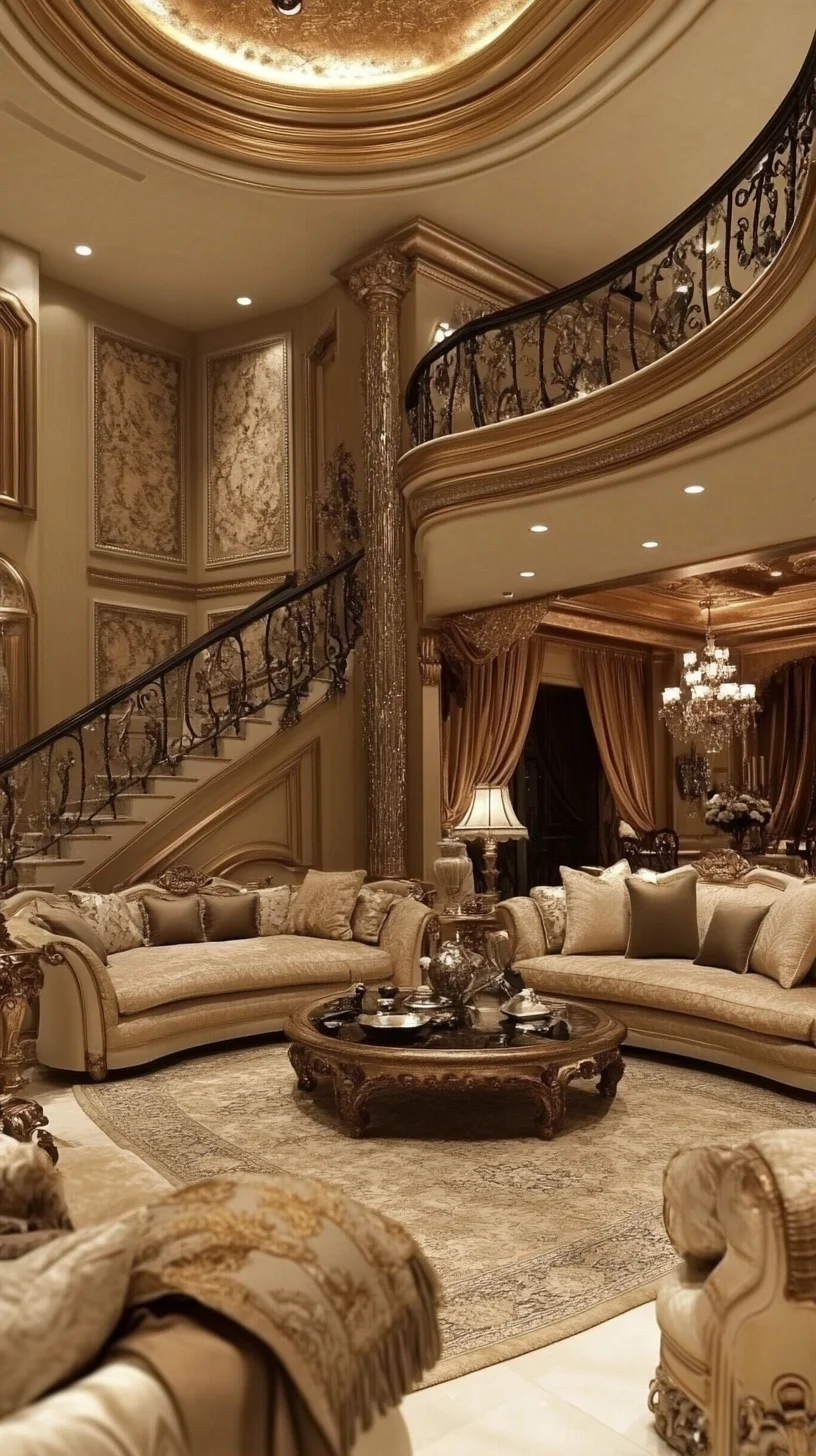 Elevate Your Space: Luxurious Elegant Living Room with Opulent Touches