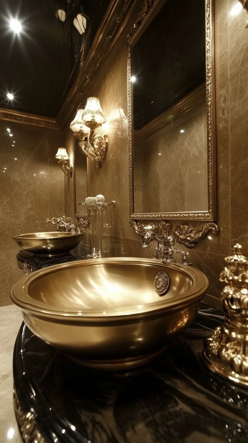 Elevate Your Space: Luxurious Gold Accents for an Opulent Bathroom