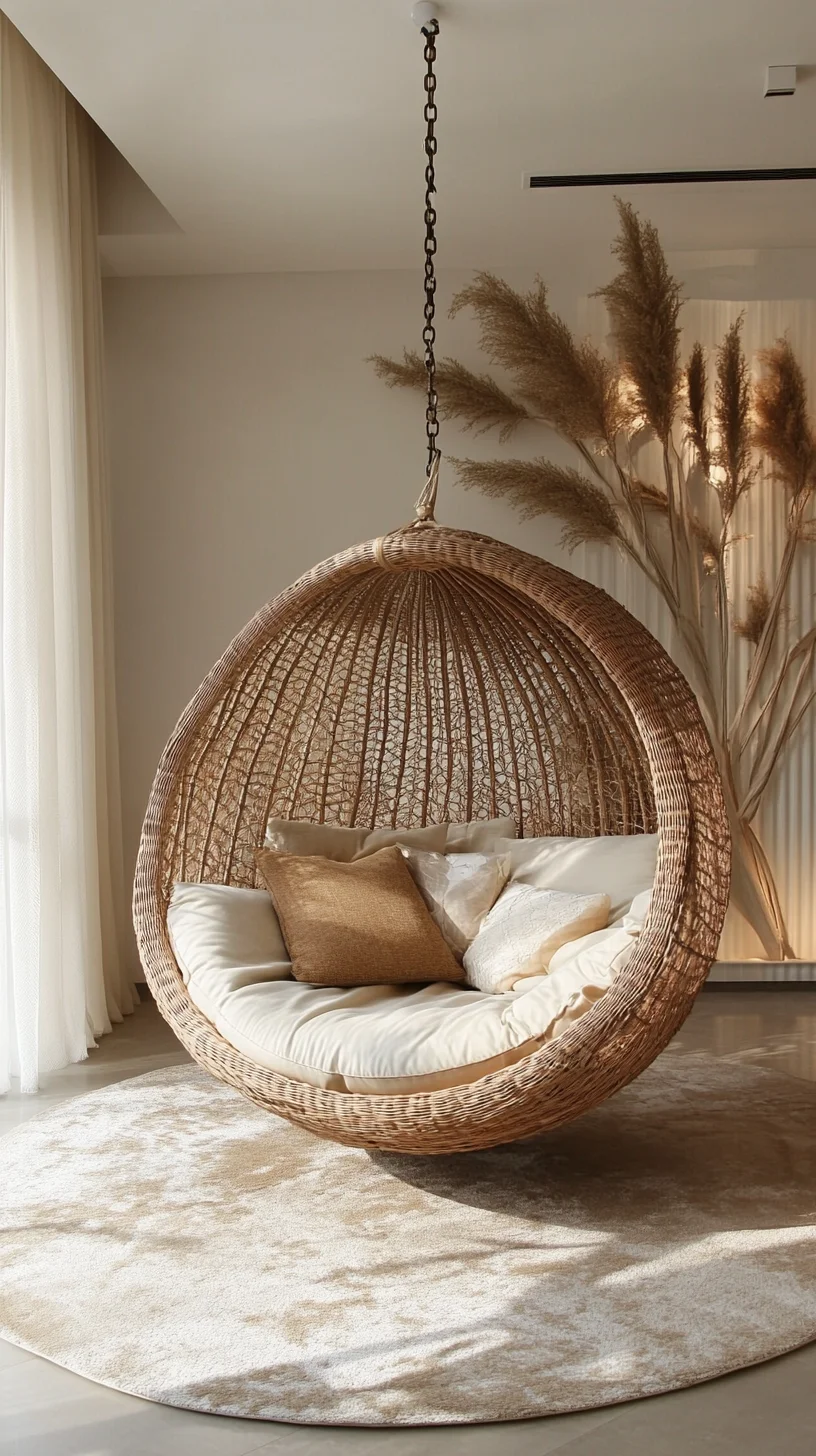 Elevate Your Space with Cozy Hanging Rattan Chairs for Ultimate Relaxation