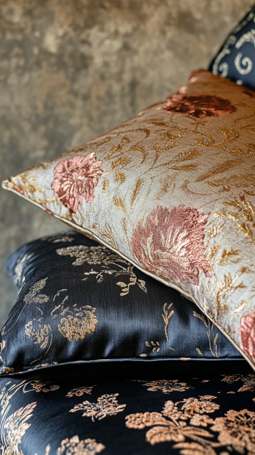 Elevate Your Space with Luxurious Floral Embroidered Cushions