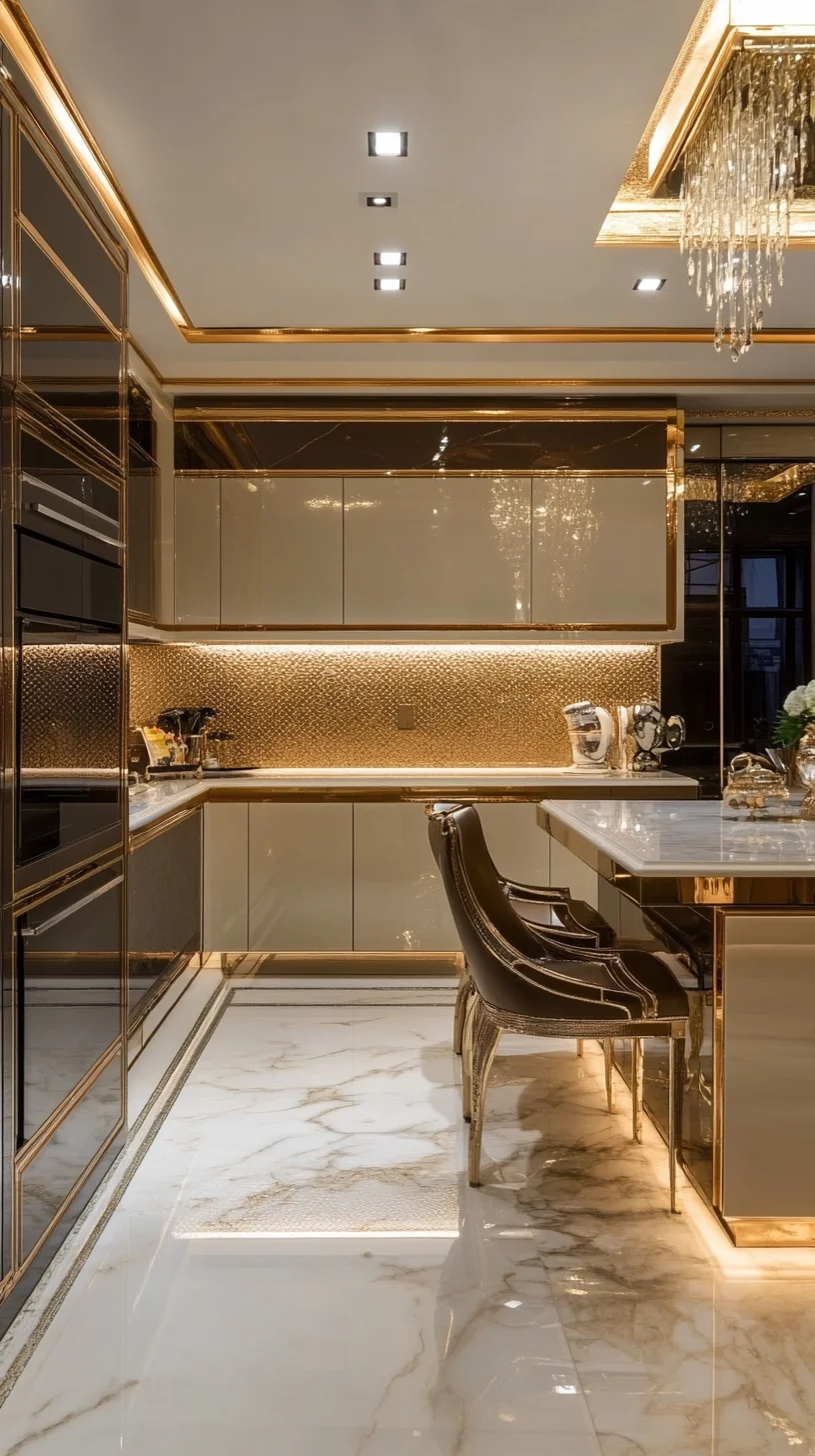 Elevate Your Space with Luxurious Gold Accents and Sleek Marble Finishes