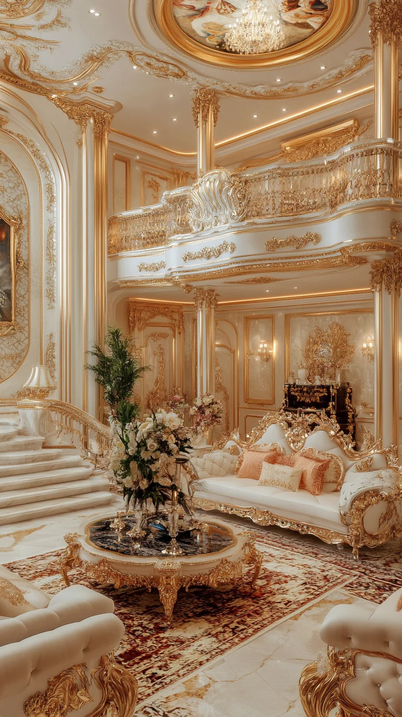 Elevate Your Space with Opulent Baroque Elegance: A Luxurious Living Room Design