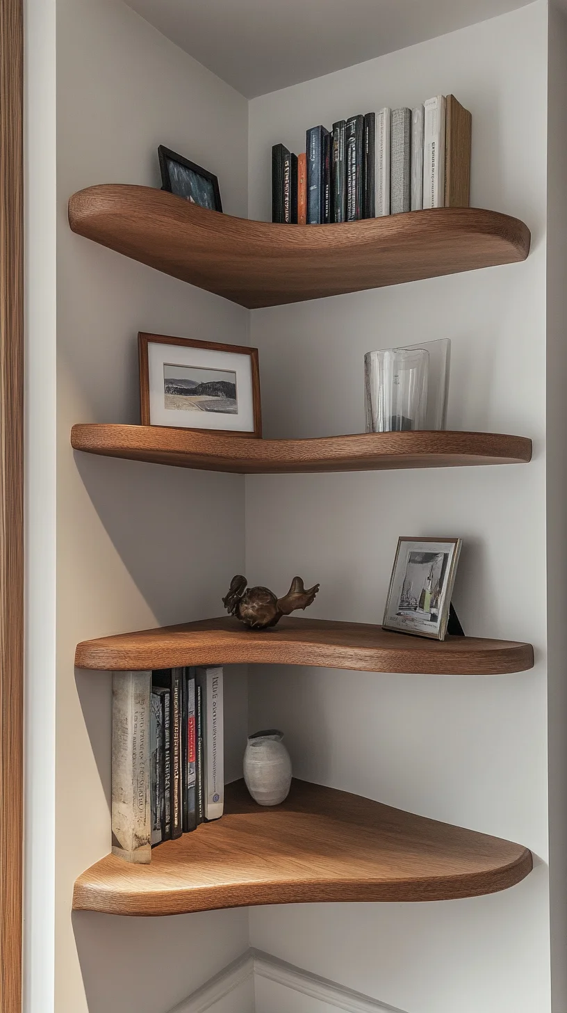 Elevate Your Space with Sleek, Curved Floating Shelves