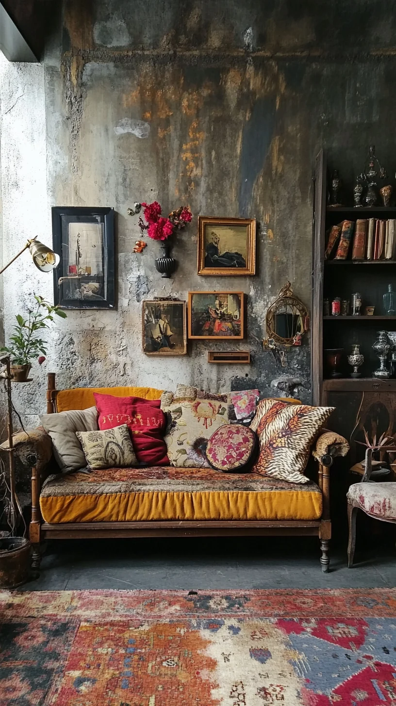 Embrace Bohemian Elegance: A Cozy Vintage Living Room