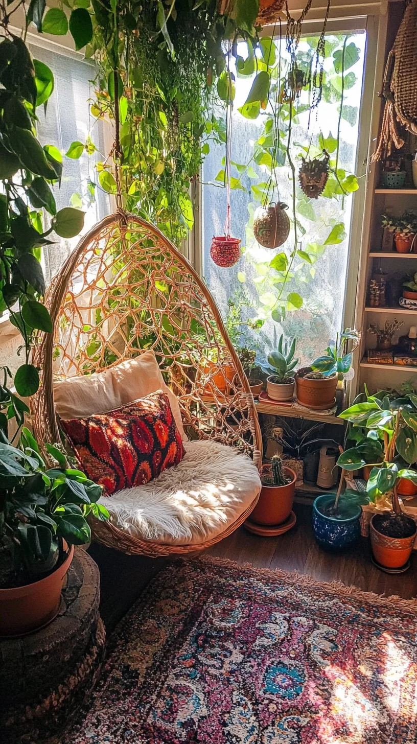 Embrace Coziness: Create a Lush Indoor Oasis with a Hanging Egg Chair