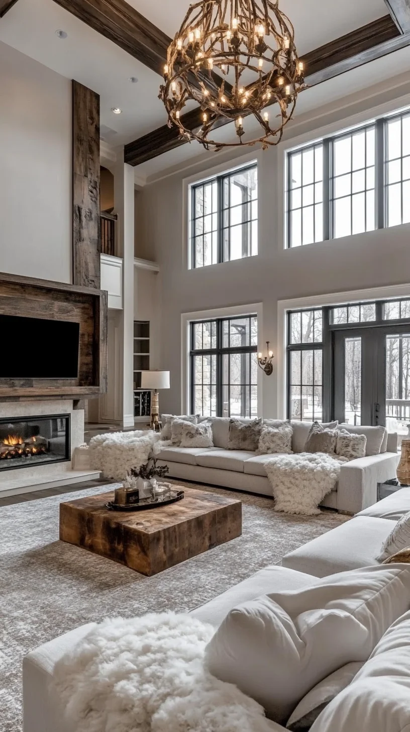 Embrace Cozy Elegance: Modern Rustic Living Room Inspiration