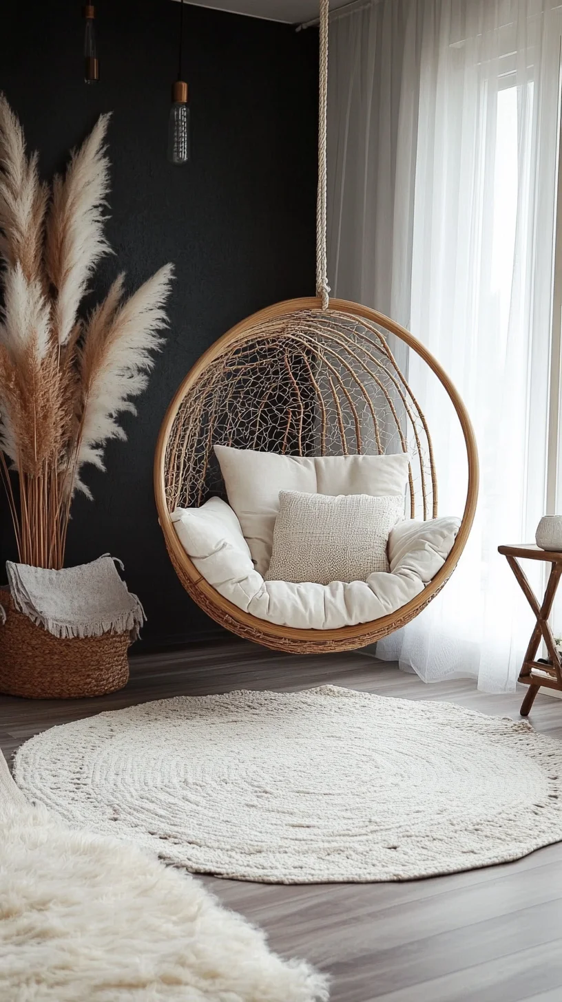 Embrace Cozy Elegance with a Chic Hanging Chair Sanctuary