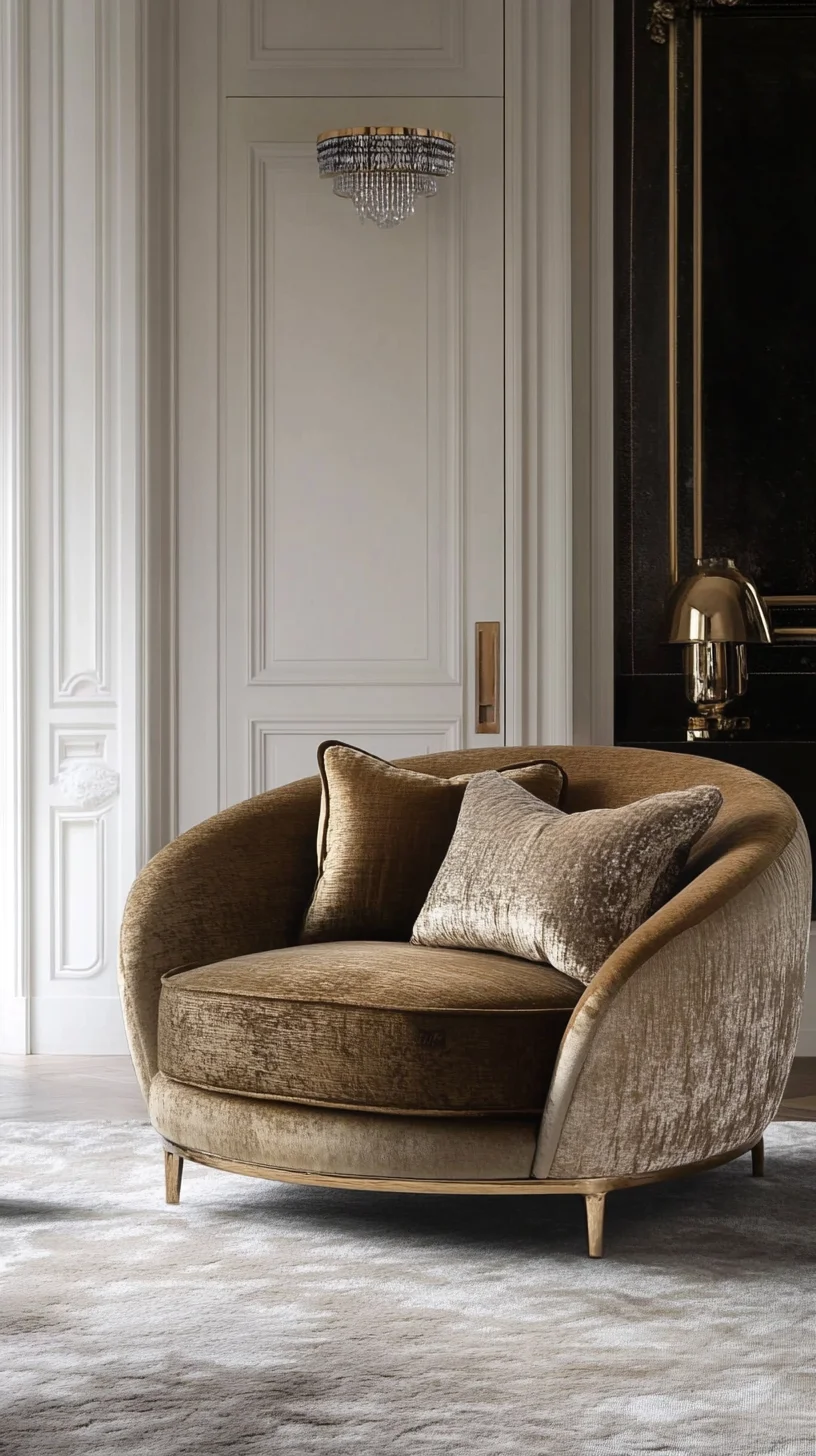 Embrace Cozy Elegance with the Luxe Round Velvet Sofa