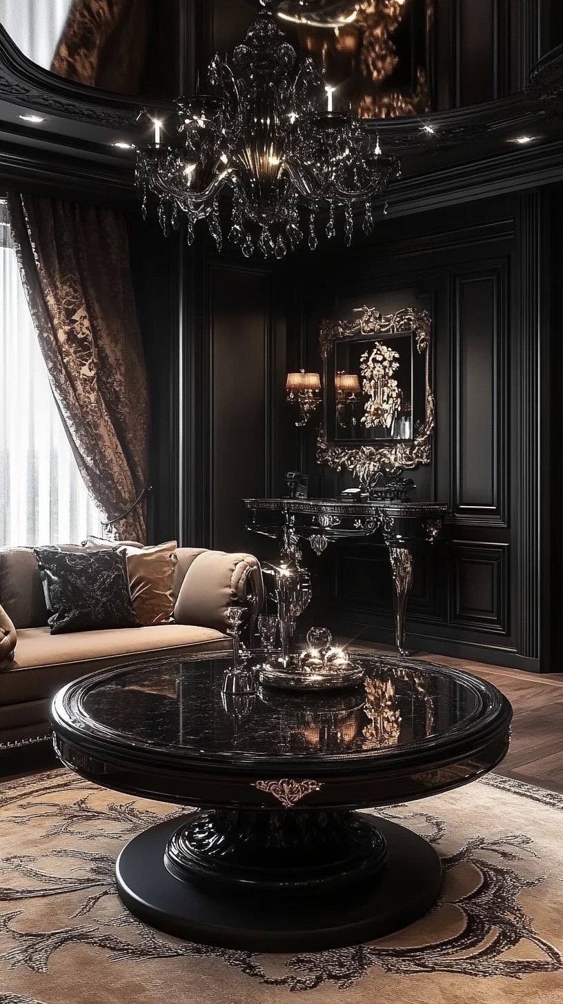 Embrace Elegance: Luxurious Black and Gold Living Room Inspiration