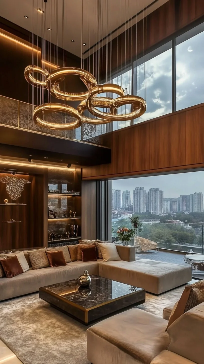 Embrace Elegance: Modern Luxury Living with Chic Golden Accents