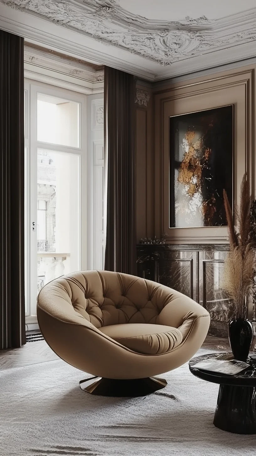 Embrace Elegance: The Luxe Round Armchair for Modern Interiors