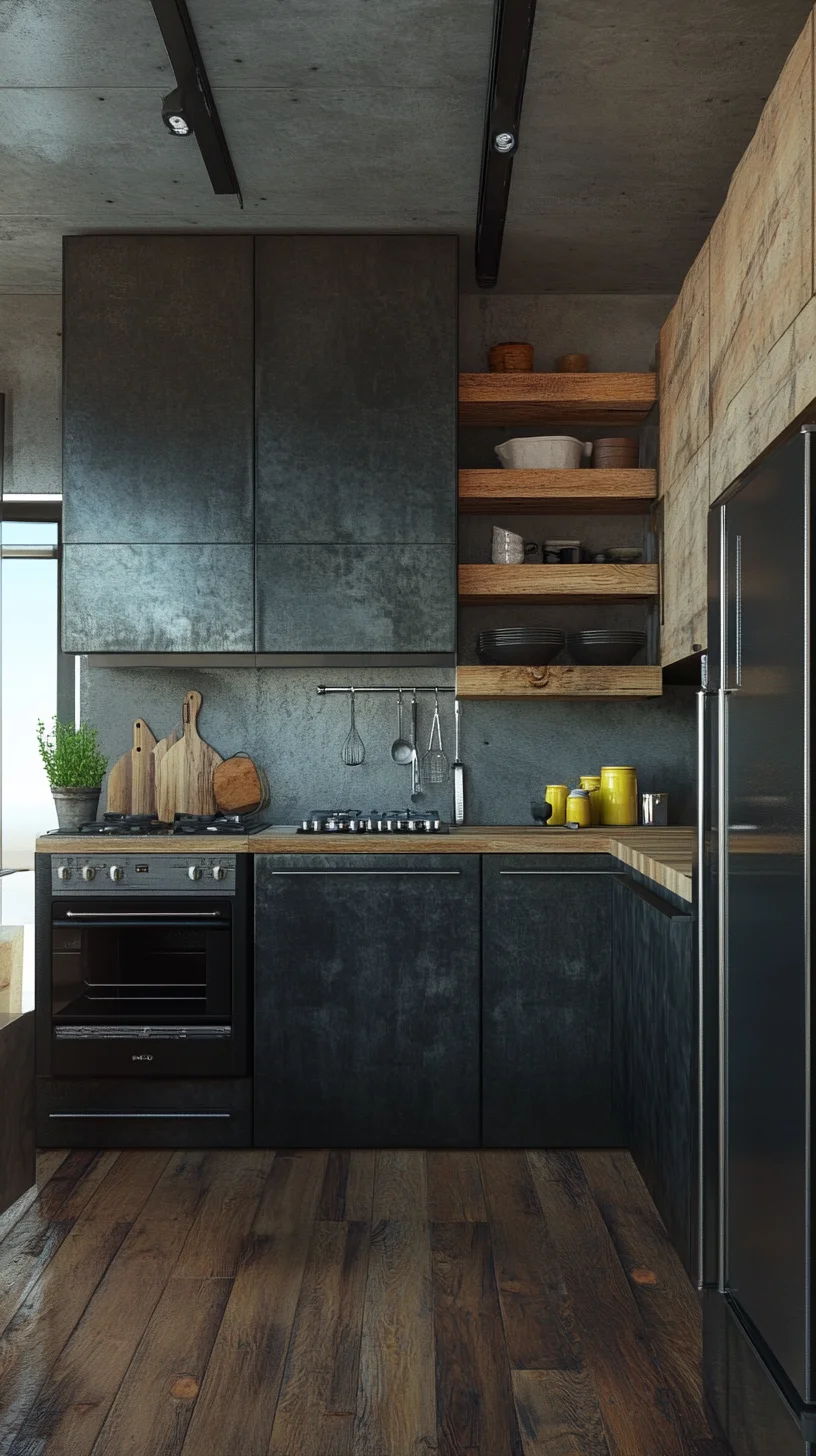 Embrace Industrial Chic: A Bold Kitchen Blend of Metal and Wood