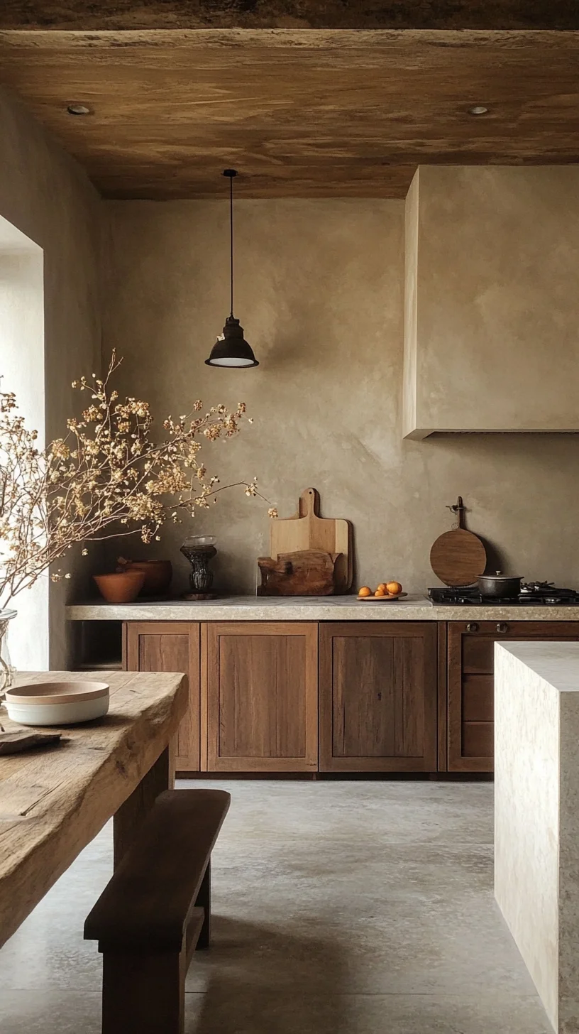 Embrace Minimalism: Earthy Tones and Textures for a Serene Kitchen Aesthetic